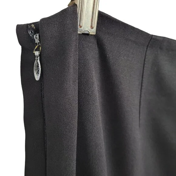 Ralph Lauren Womens Black Label Sz 12 Pants Career Flat Front Side Zip Wide Leg - Picture 10 of 10